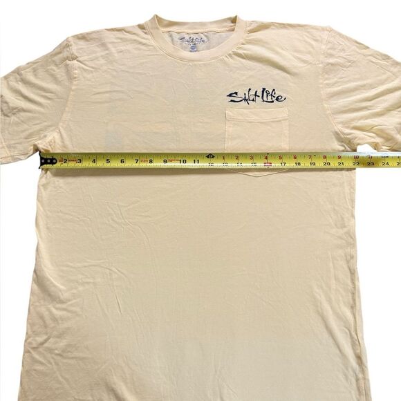 Salt Life Yellow T Shirt A Salty State Of Mind Surf Board Graphic Men Size Large - Picture 7 of 8